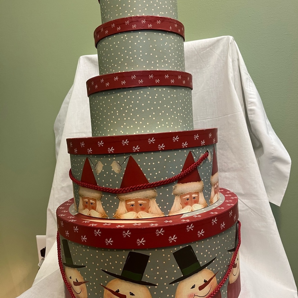 Festive Stacking Holiday Boxes
